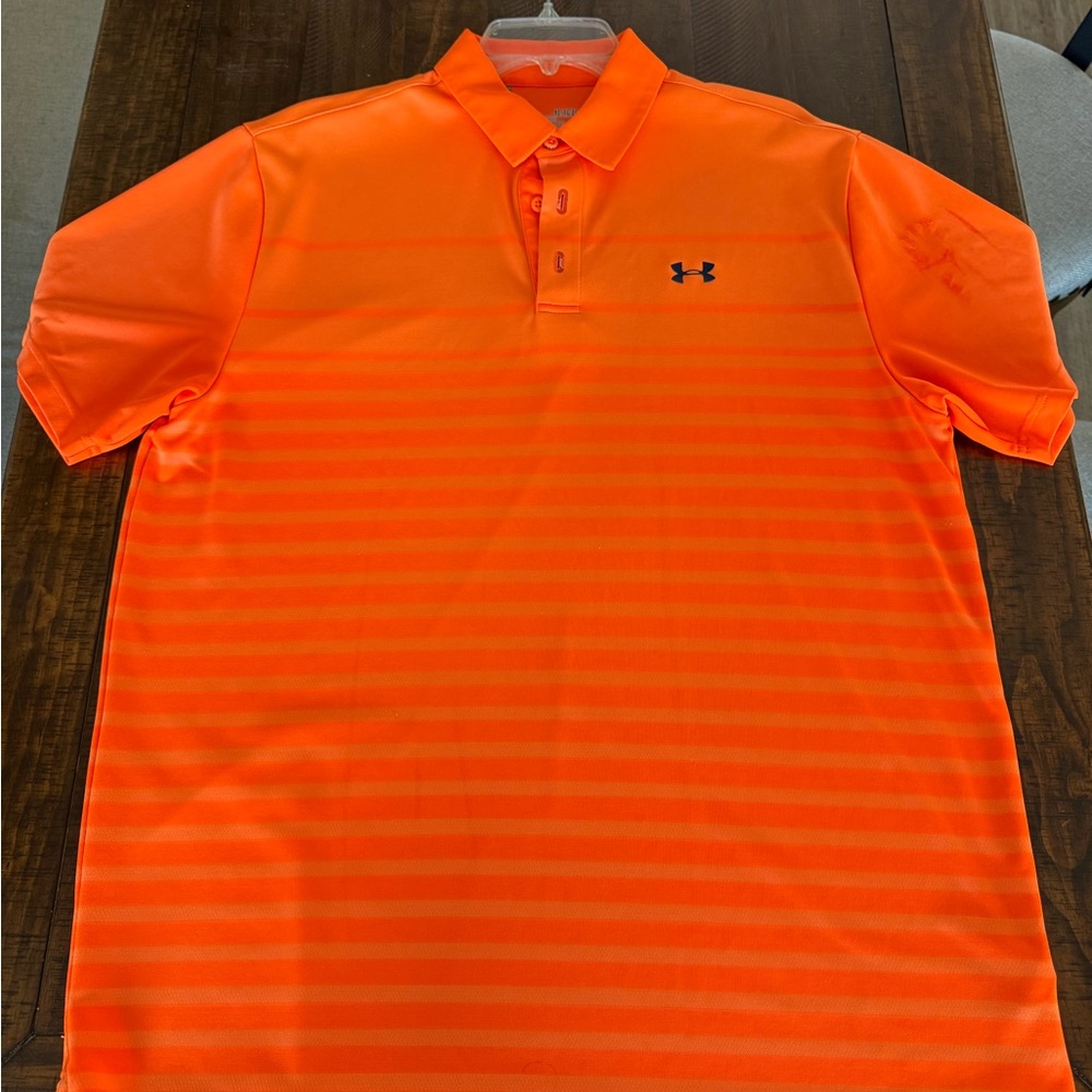 Under Armour Men's Orange Golf Polo Shirt